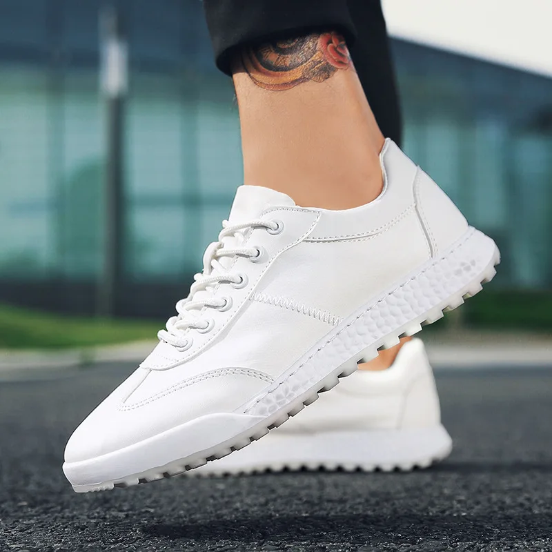 

2018 autumn new Casual shoes men canvas shoes breathable light white shoes flat sole sneakers