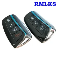 3 4 botões de alta qualidade caso chave inteligente para hyundai genesis 2013-2015 santa fe equus azera escudo chave de controle remoto inteligente fob