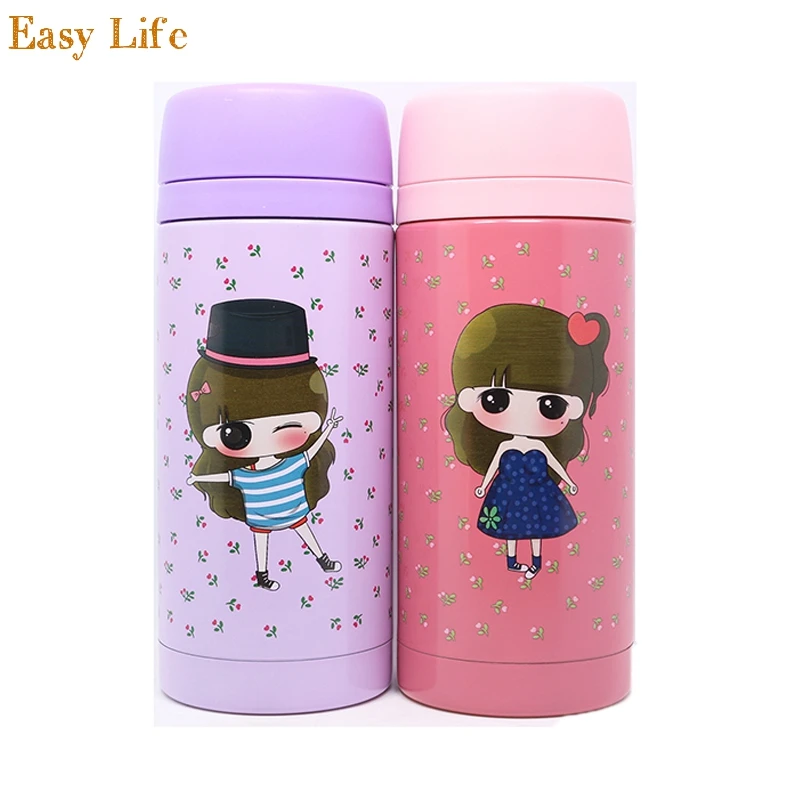 350ml Thermos Cup Fashion Cute Coffee Mugs Insulated Milk Bottle My