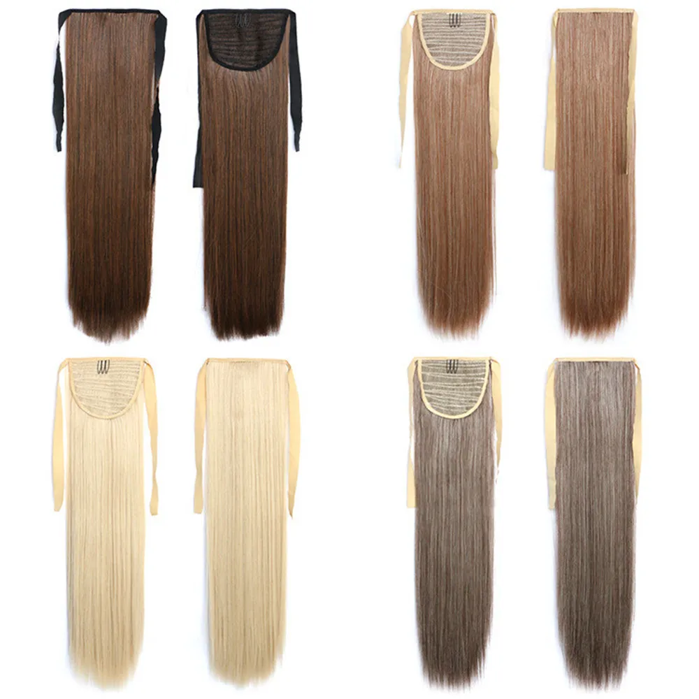 Feibin Tie on Ponytail Hair Extension Tail Hairpiece Long Straight Synthetic Women's Hair B43 Feibin Tie on Ponytail Hair Extension Tail Hairpiece Long Straight Synthetic Women's Hair B43