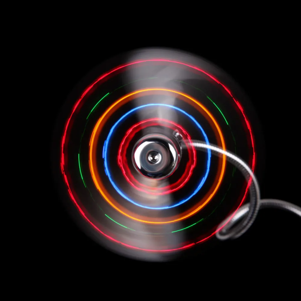 Flexible USB LED Fan Colorful Fan Gadget Cool Desktop Colorful Mini USB