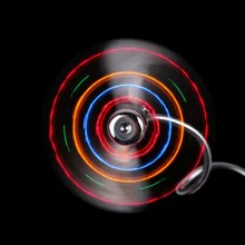 Flexible USB LED Fan Clock Fan Gadget Cool Desktop Clock Fan Mini USB Fan Gooseneck Clock With LED Light For PC Laptop