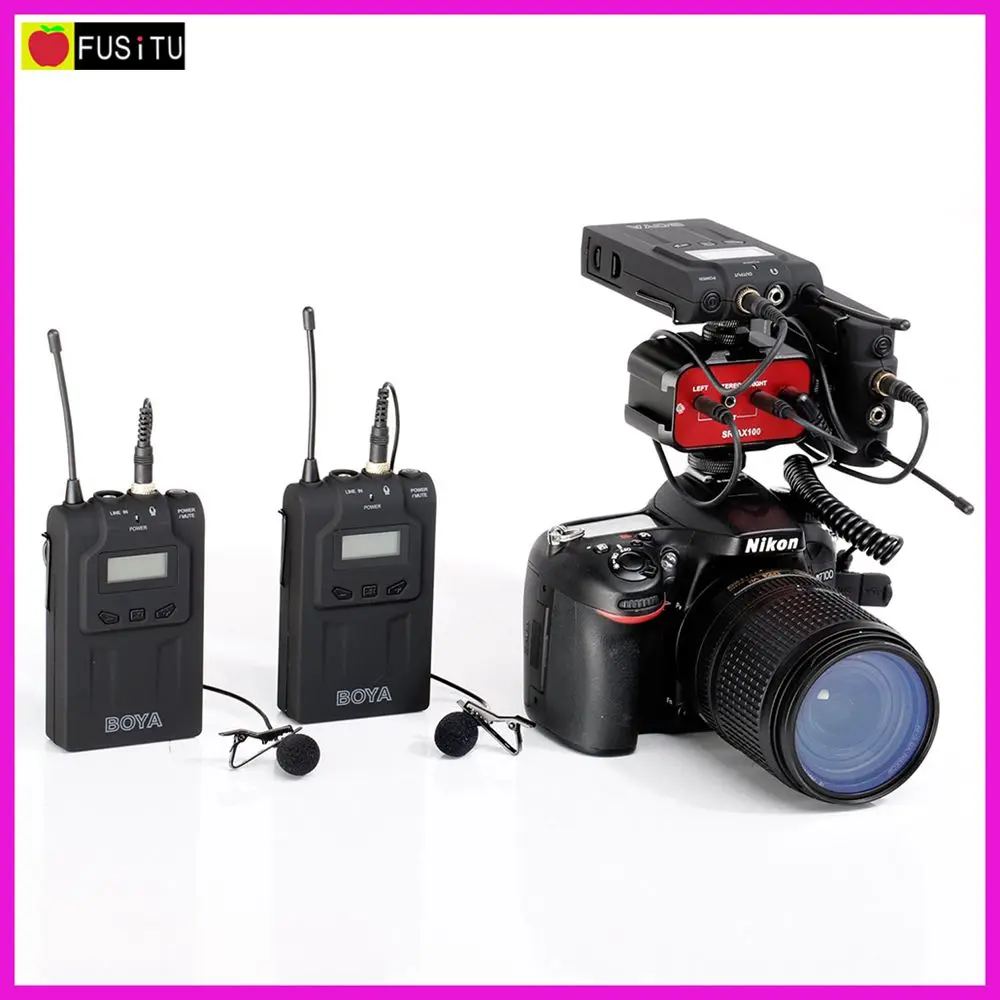 

BOYA BY-WM6 Ultra High Frequency UHF Wireless Lavalier Microphone System for Canon Nikon Sony DSLR Camera Audio Recorder