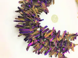 3-5x18-30mmNatural Quartzs фиолетовый цвет палочка Гладкий отполированный драгоценный камень полудрагоценные бусины DIY нитка с широкими бусинами 15