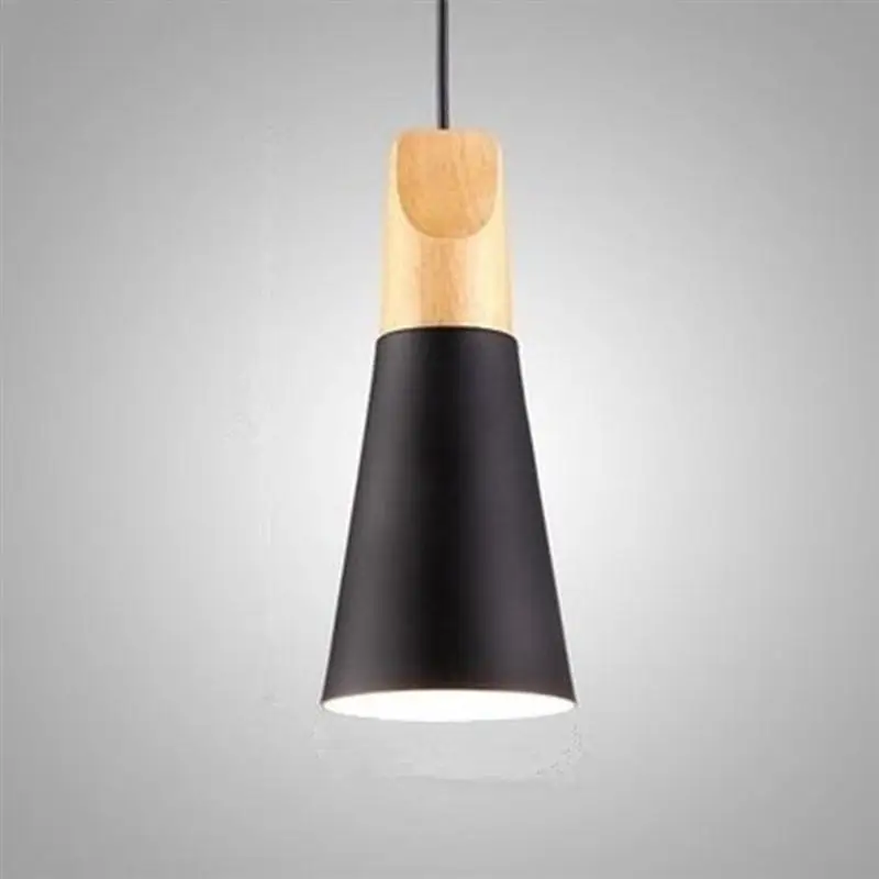 Moderne Holz Pendelleuchten Lamparas Bunte Aluminium Lampenschirm Leuchte Esszimmer Lichter Pendelleuchte Für Beleuchtung Für Zuhause