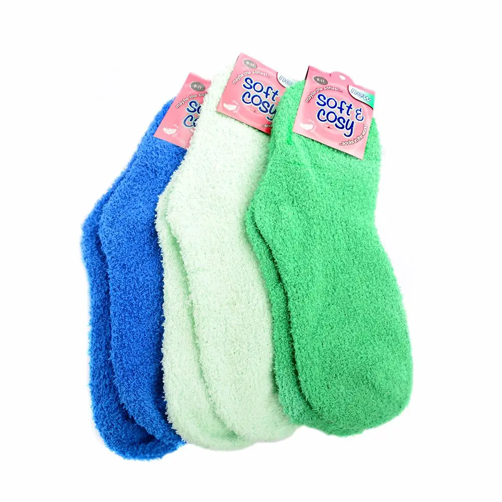 1 Pair Winter Elastic Fuzzy Cozy Warm Thicken Soft Crew Towel Floor