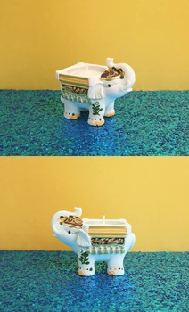 

Creative Elephant Candle Holder Cartoon Animal Tea Candle Holder Cafe Restaurant Atmosphere Decoration silicone mold