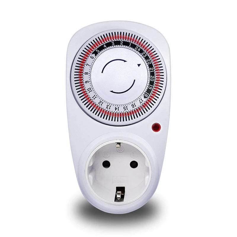 

24 Hour Plug-in Programmable Mechanical Electrical EU /US /UK Plug Program Timer Power Switch 230V Energy Saver Temporizado