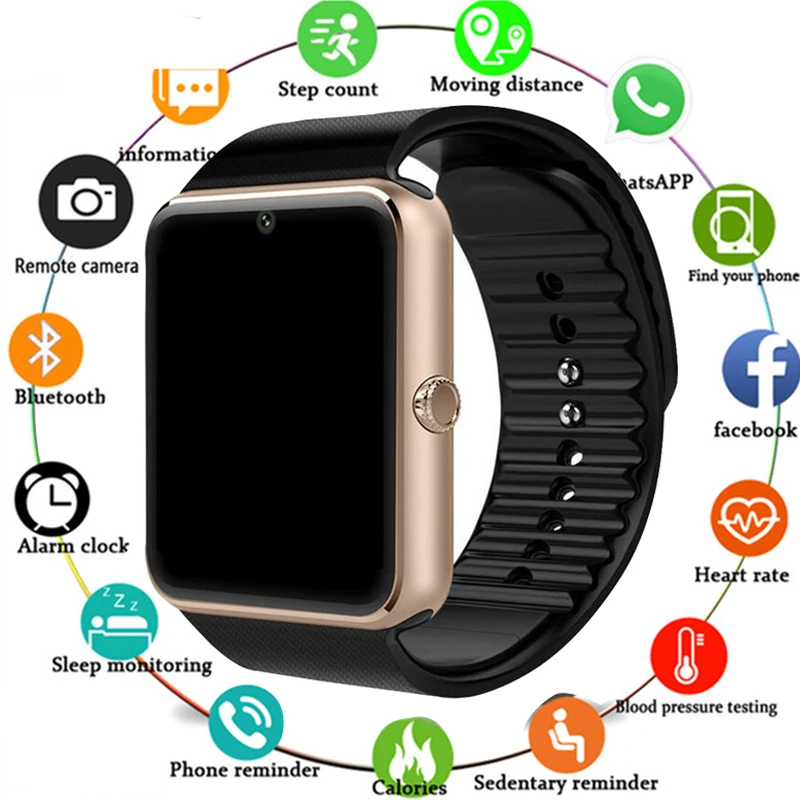GT08 Смарт-часы для Apple Watch для мужчин и женщин Android наручные часы умная электроника умные часы с камерой SIM TF карта PK Y1