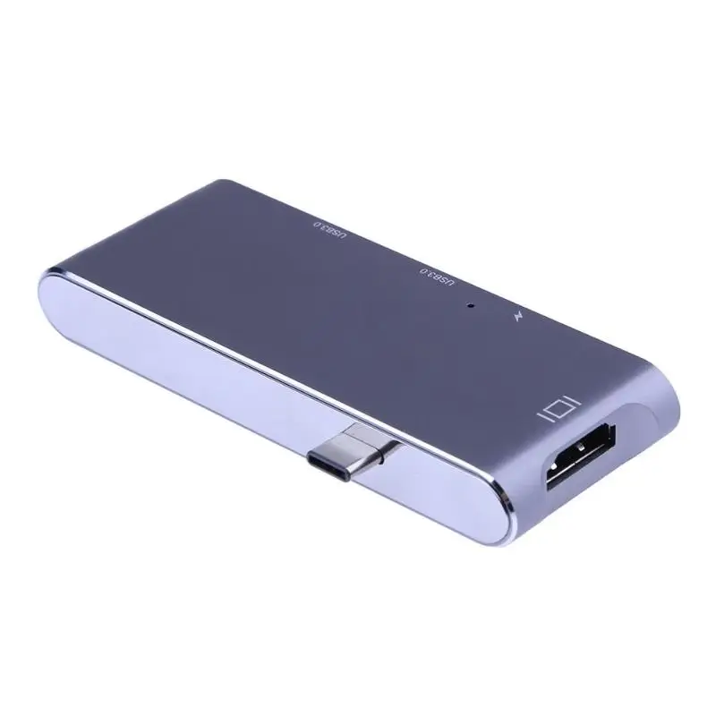 USB-C type-c 3,1 до 2 USB 3,0 концентратор разветвитель SD/TF кардридер ж/4 к HDMI зарядка PD порт Многофункциональный алюминиевый сплав кардридер