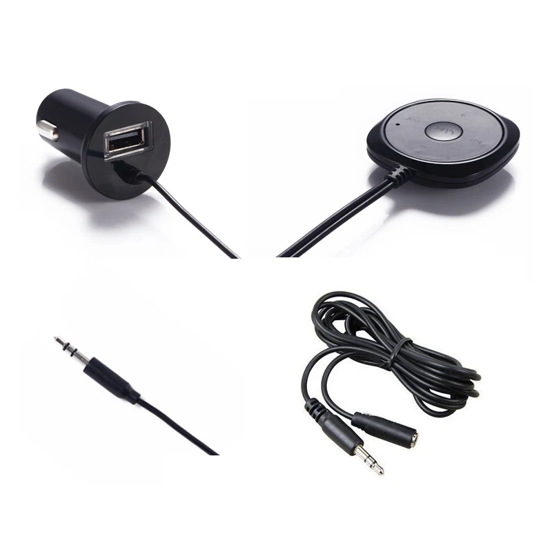 Автомобильный комплект для прикуривателя с магнитной основой, Bluetooth, MP3, A2DP, 3,5 мм, AUX, аудио, музыкальный ресивер, адаптер, USB зарядное устройство