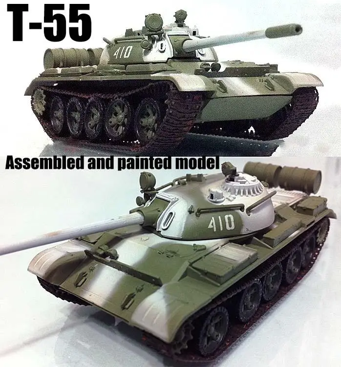 Военный T 55 СССР русский танк 1: 72 готовая легкая модель| |