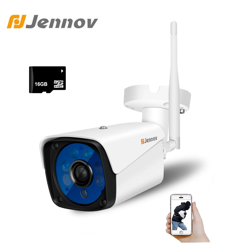 Jennov 1080P IP Камера Wi-Fi домашней безопасности, HD, хорошие продажи, для использования на открытом воздухе, видео, для наблюдения, безопасности, Камера s Встроенный слот для карты SD Onvif Wifi Камера