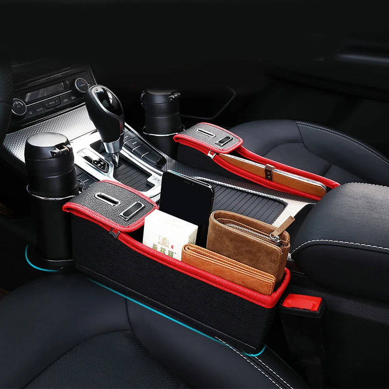Car Seat Crevice Box Storage Cup Drink Holder Organizer Gap Stowing Pocket Y2I7 