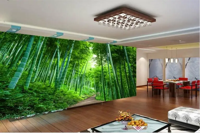 Beibehang большой 3D голый древесины бамбука доска дорога продлить фоне стены пользовательских нетканых материалов украшение стола