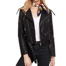 Хорошая Новая женская модная куртка женская трендовая индивидуальность искусственная кожа гоночный стиль байкерская куртка Chaquetas Mujer Primavera