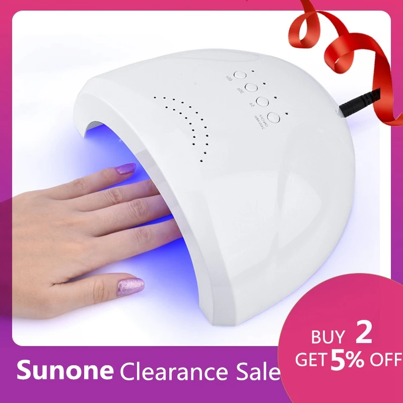 

SUNone 24/48W UV LED Lamp Nail Dryer Curing UV Gel Polish White Light Lamp For Nails 5S 30S 60S Timer Manicure Machine Nail Art