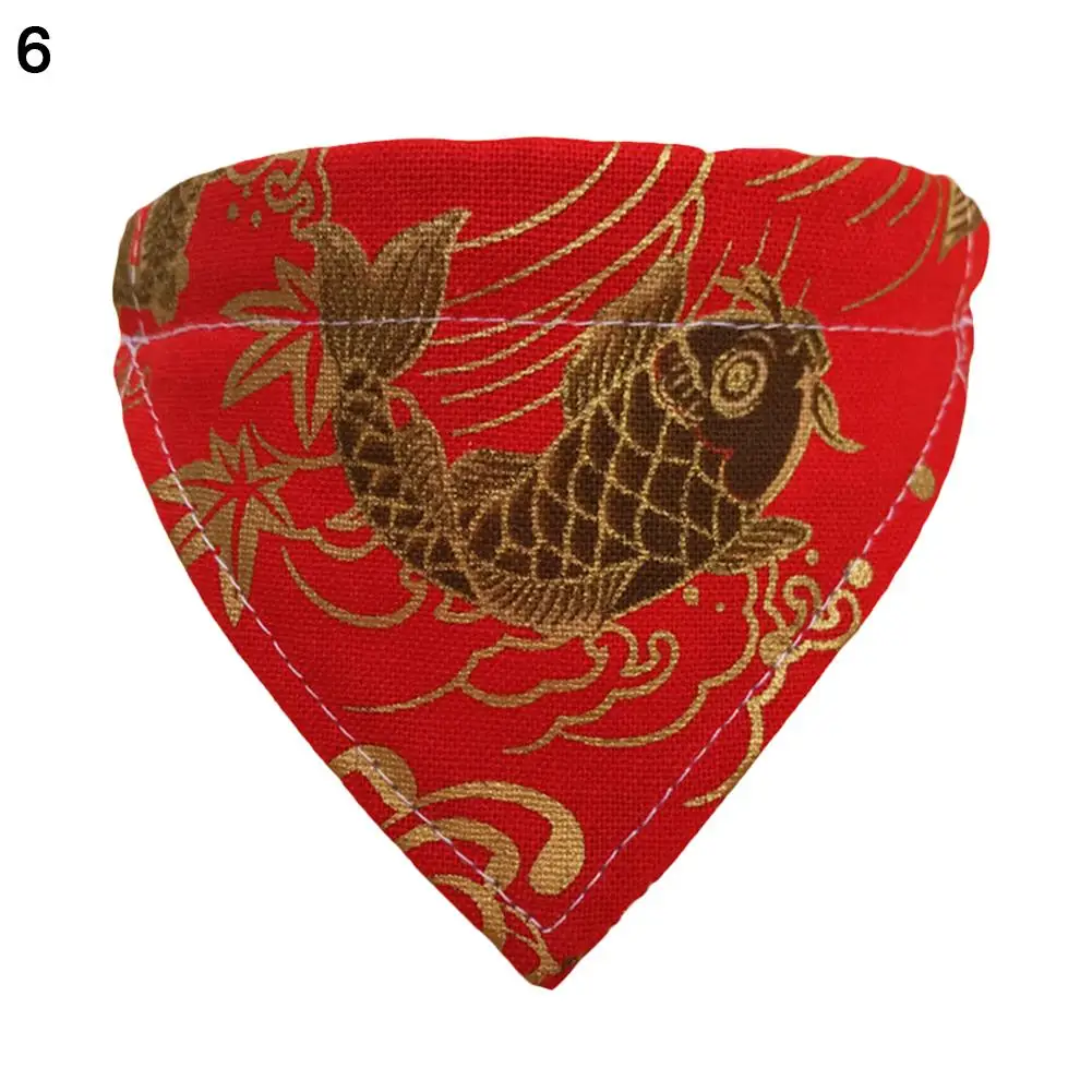

Dog Accessories Dog Collar Cat Scarf Collar Puppy Bandana Neckerchief Pet Fish Crane Pattern