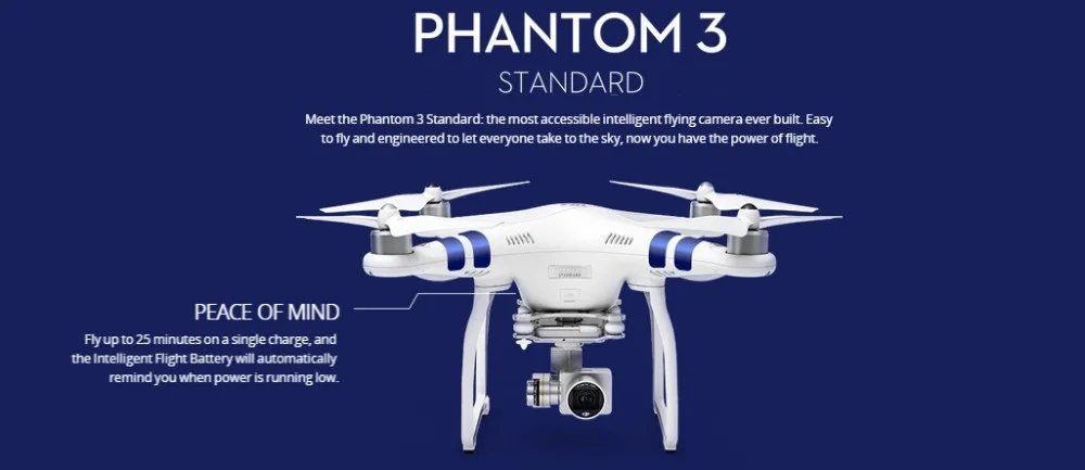 DJI Phantom 3 Standard With 2.7K HD Camera FPV Drone Quadcopter Rc Helicopter GPS Gimbal VS Phantom 3 Professional