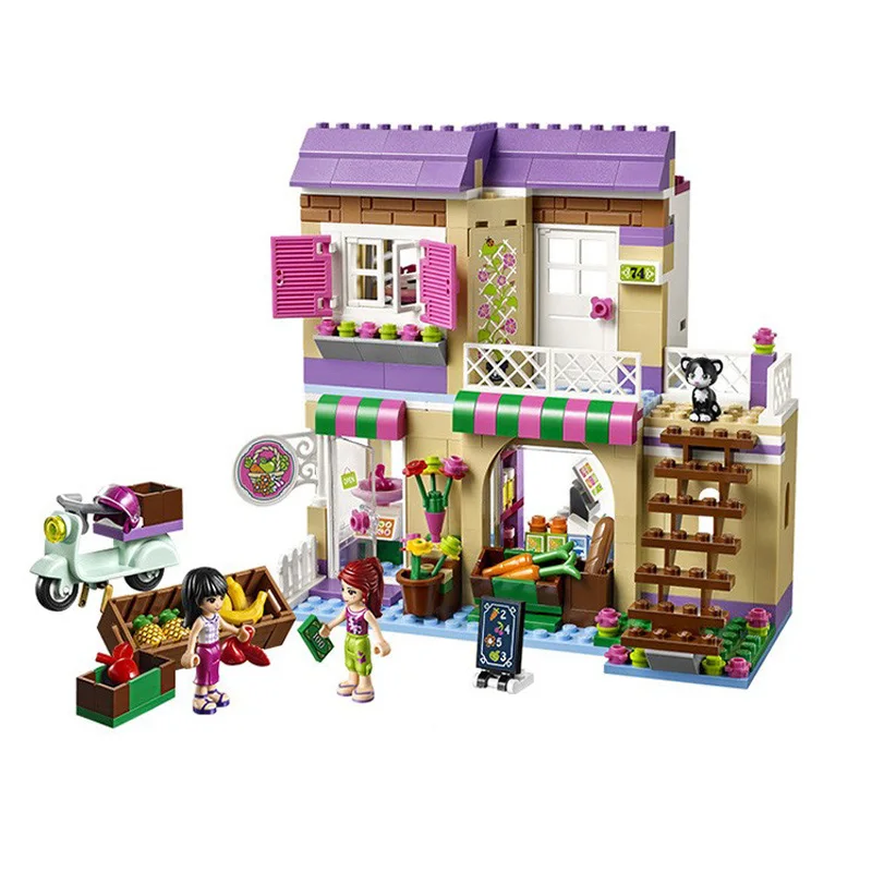BELA 10495 Heartlake Food Market 41108 Building Blocks Model Toys for Children Compatible with Legoe Friends Bricks Figure bela city heartlake food market diy building blocks set mia maya figures bricks compatible with l brand toys for children gift