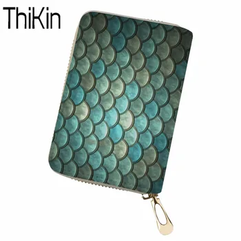 

THIKIN Female Card Holder Casual Passport Cover Women Skin Texture Card Wallet Ladies Card ID Holders Teenager Girls Wallet Case