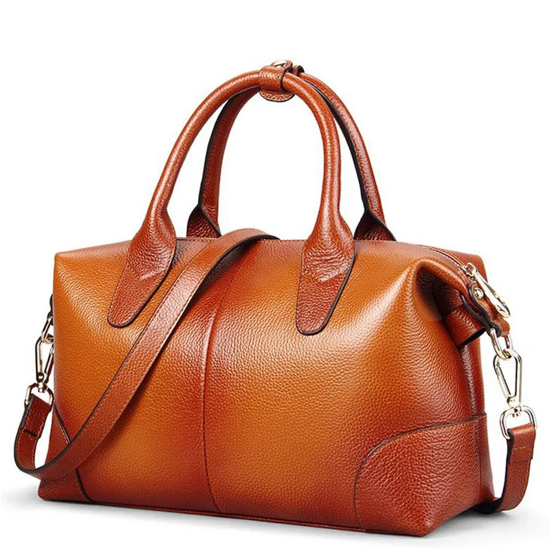

Accept private label Custom logo wholesale drop shipping Genuine Leather Women's Handbags High Quality Vintage Shoulder bags
