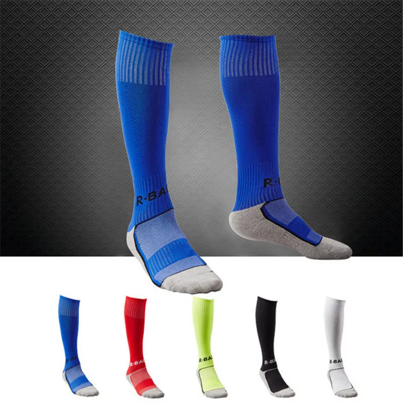 

2 Pairs R-BAO RB6602 Children's Soccar Socks 80% Cotton Football Socks Outdoor Kids Sports Socks Fit to Size 33-38