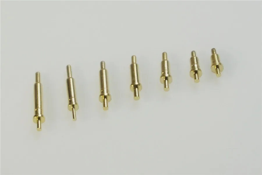 100pcs Spring Loaded Pogo Pin Connector 2 2.5 3 3.5 4 4.5 5 5.5 6 6.5 7 7.5 8 8.5 9 9.5 10.0 mm Height Single Through Hole PCB afbeelding