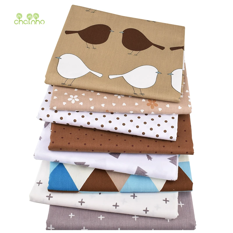 

Chainho,Brown Cartoon Series,Printed Twill Cotton Fabric,For DIY Quilting Sewing Baby&Children Sheet,Pillow,Material,Half Meter