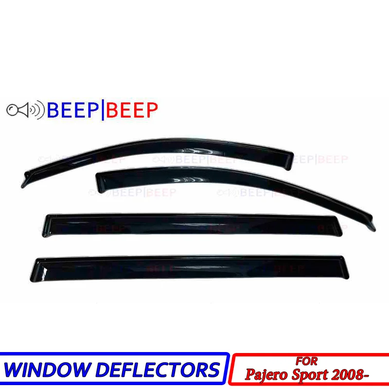 Для Mitsubishi Pajero Sport 2008-дефлекторы для окон автомобиля, дефлектор от ветра, защита от солнца, защита от дождя, вентиляционный козырек, крышка, аксессуары для стайлинга автомобилей