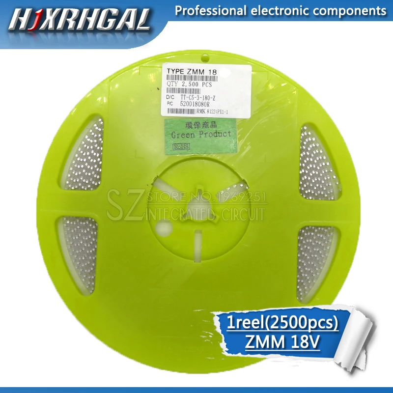 1reel 2500PCS ZMM 18V LL34 SMD Zener diode package 1/2W 0.5w Chip new and original HJXRHGAL | Электронные компоненты и