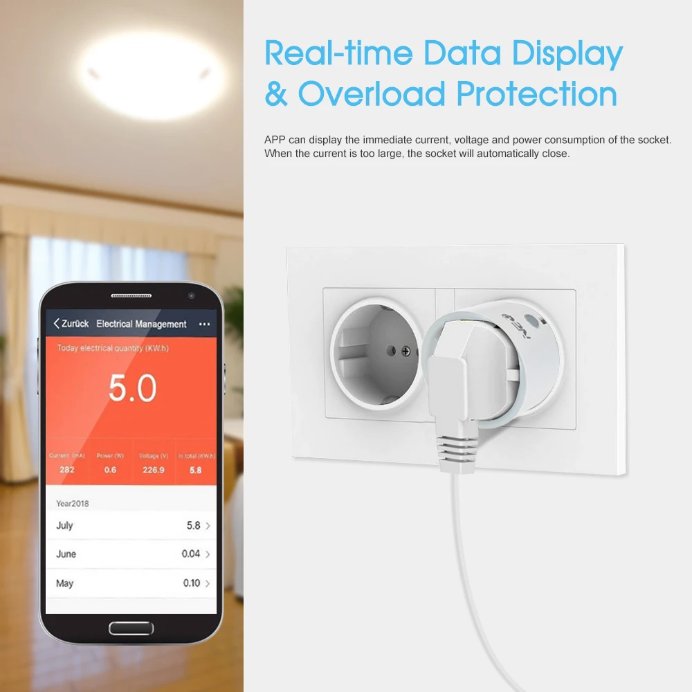 NEO 16A WiFi умная розетка Беспроводная умная розетка с монитором энергии питания совместима с Alexa Echo, Google Home, IFTTT