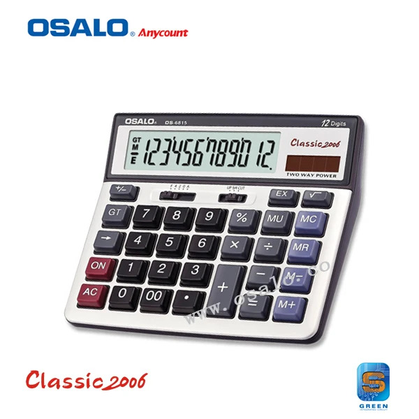 

OS-6815 PC Key 12-digit Large Display Calculator Dual Power Electronic Desktop Calculadora Solar Office & School Hesap Makinesi