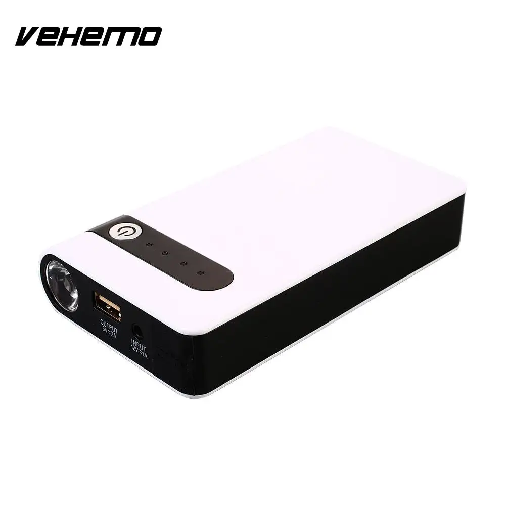 Vehemo 12V1A with LED Light DIY Portable Car Jump Starter Kit Automobile Charger Booster Power Kit Motorcycle Jump Starter Kit