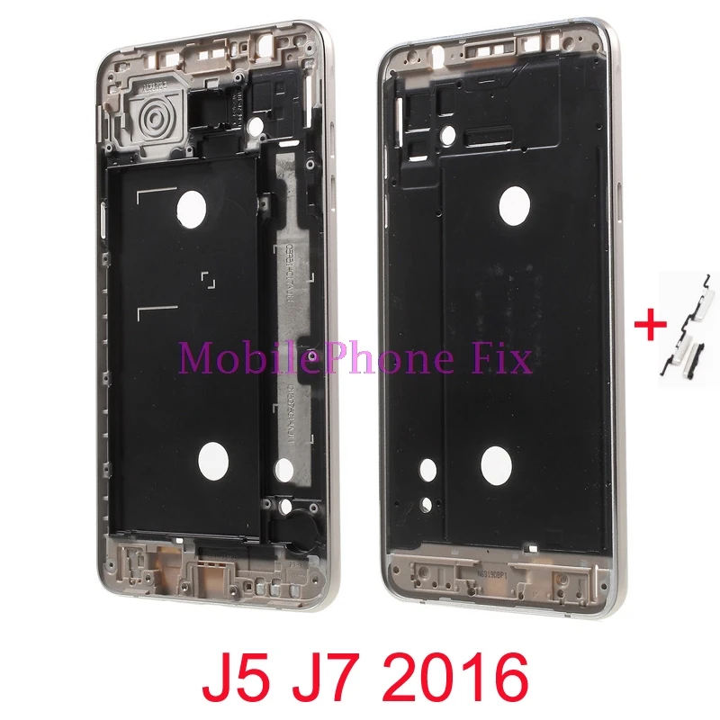 

LCD Front Frame Bezel Housing For Samsung Galaxy J5 J7 2016 J510 J710 Outer Middle Frame+Power Volume Side Button