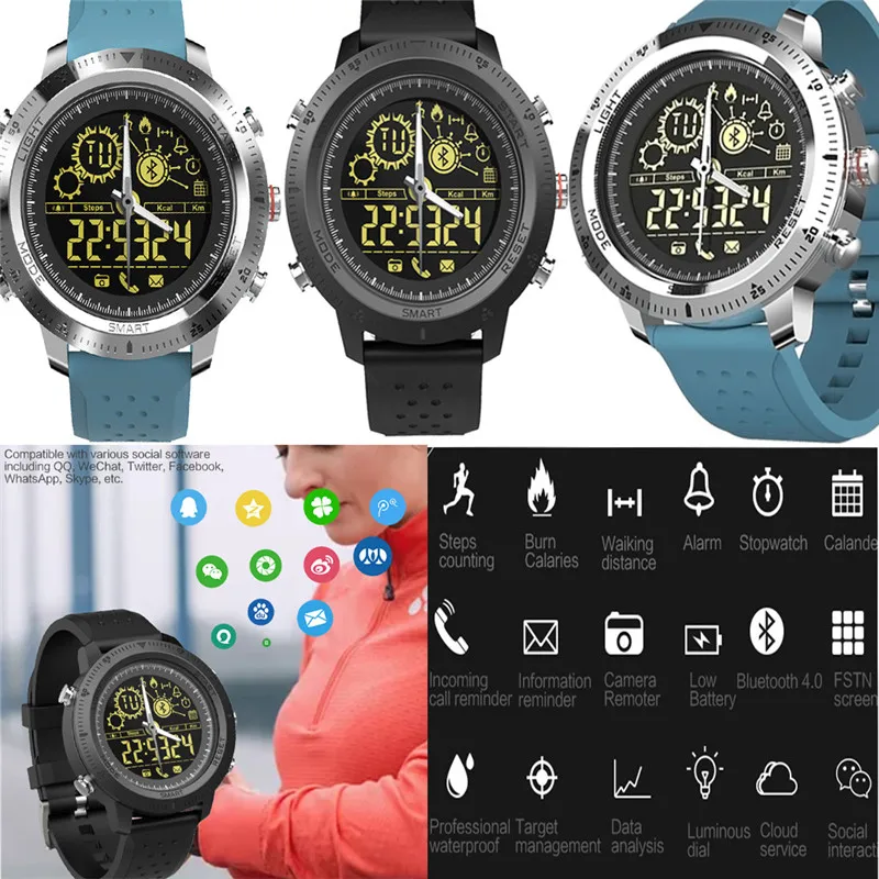 Stylish Men Women popular design Waterproof index Fitness smart watch for Android and iOS sports fitness pedometer smart watch