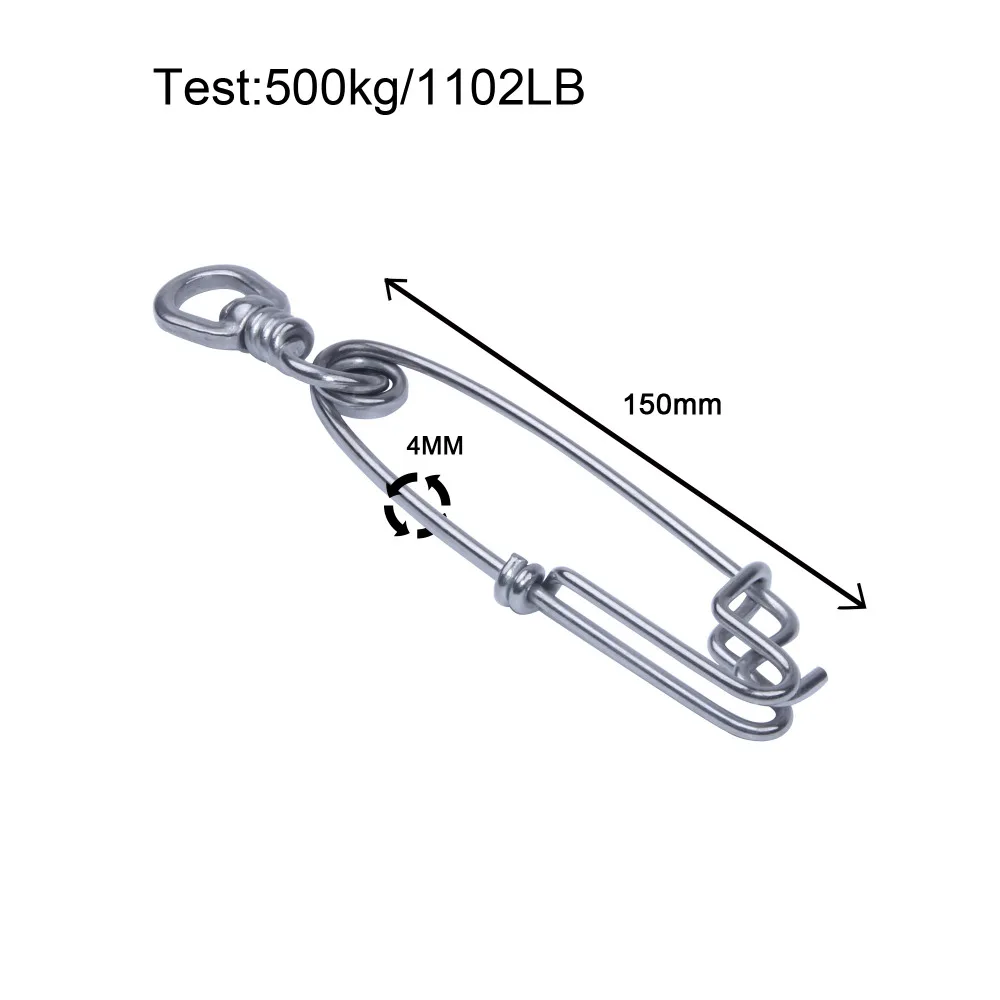 JSM 5 шт. 20 шт. 396LB-1102LB Нержавеющая сталь сильные рыболовные Вертлюги с зажимом оснастки рыболовный разъем для рыболовных снастей