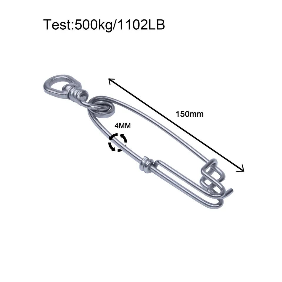 Longline Fishing Snap Clips, 12PCS Stainless Steel Fishing Clips Tuna Clips Fish