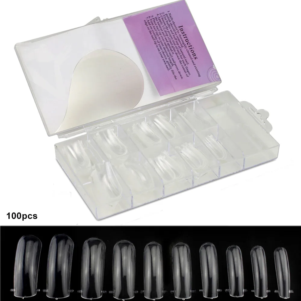 100pcs Nail Form TP 30 мл прозрачный гель для защиты от УФ лучей строительный Маникюр чистый цвет ногтей поли гель тюбик маникюрный салон - Цвет: 100pcs Nail Form
