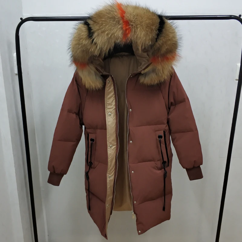 Russe As Fourrure Femmes Lâche The Parkas Duvet Laveur Neige Blanc De D'hiver as Réel Épais Photo Canard Manteau Porter Chaud Raton Femelle Hiver Outwear Photo Veste 15rTw1Xnq