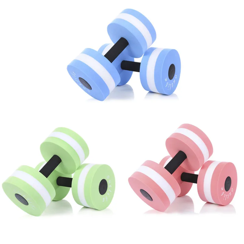 Water Aerobics Dumbbell Weights Swimming Pool Exercise Set Workout EVA Dumbbell Medium Aquatic Barbell Fitness Training 1 Pair