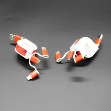 USB зарядный кабель для смартфона зарядный кабель индивидуальный логотип Подарочный 3в1 кабель для передачи данных персонализированные свадебные услуги Телескопический кабель для передачи данных