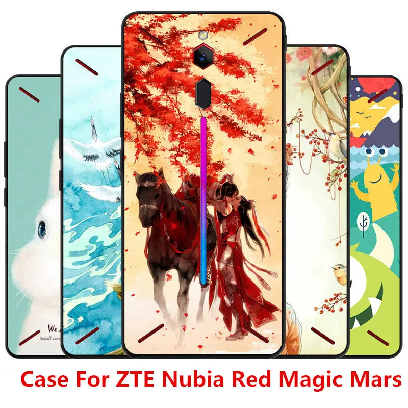 Цветной чехол с героями мультфильмов для zte Nubia Red Magic Mars TPU окрашенный Чехол