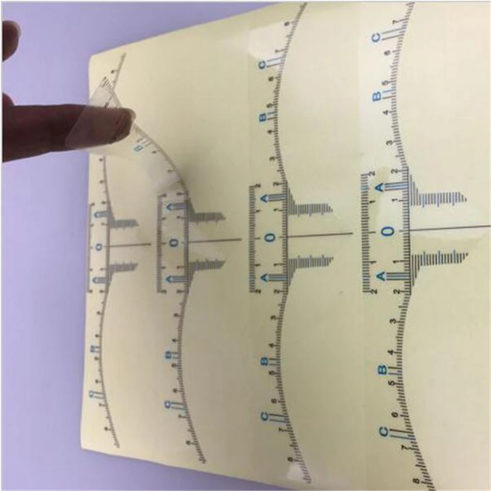 1/10 шт многоразовая полупостоянная линейка для бровей, инструмент для измерения бровей, направляющая линейка для бровей, микроблейдинг, трафарет, инструмент для макияжа