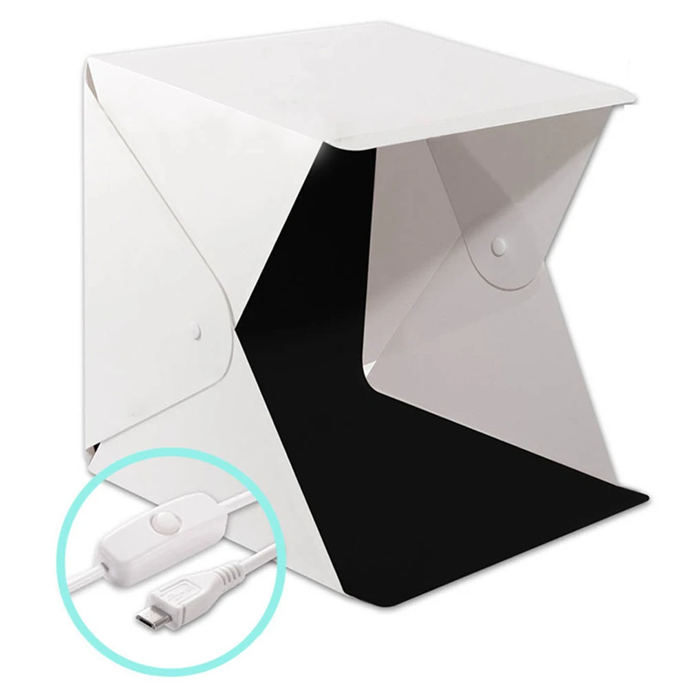

Cewaal Portable 26.5 * 23.5 * 23cm upgrade version folding LED mini Photography studio soft box Light Room Lamp Tent Softbox
