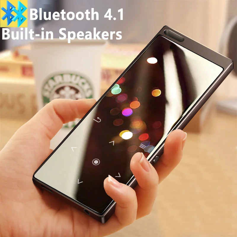 

2018 New Arrival All Metal Touch Button HIFI Bluetooth MP3 Music Player Built-in Speaker 16G High Quality Lossless Sound with FM