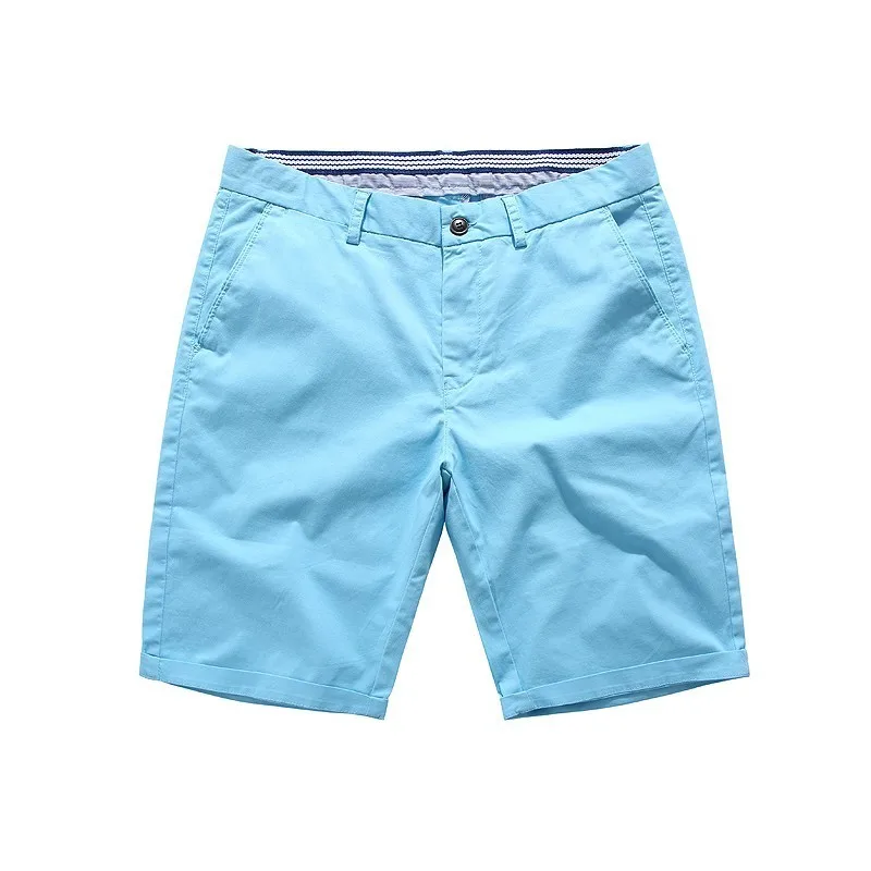 Htlb бренд летние повседневные хлопковые джинсовые шорты мужские новые модные облегающие тертые джинсовые шорты Мужская брендовая одежда больших размеров - Цвет: Blue