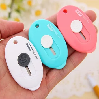 

High Quality New Random Color Mini Utility Knife Box Cutter Retractable Razor Blade DIY Tool