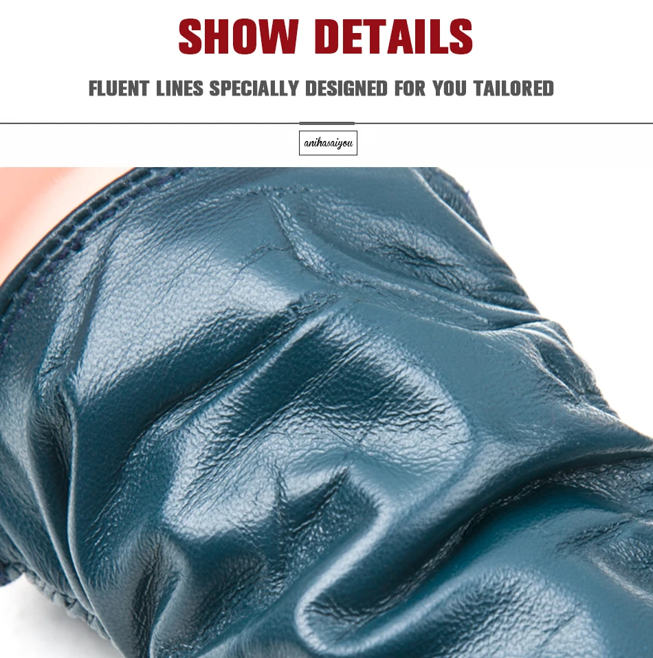 Классический плиссированные Женские Кожаные перчатки цвет реального женские кожаные перчатки овчины женские кожаные Перчатки модные