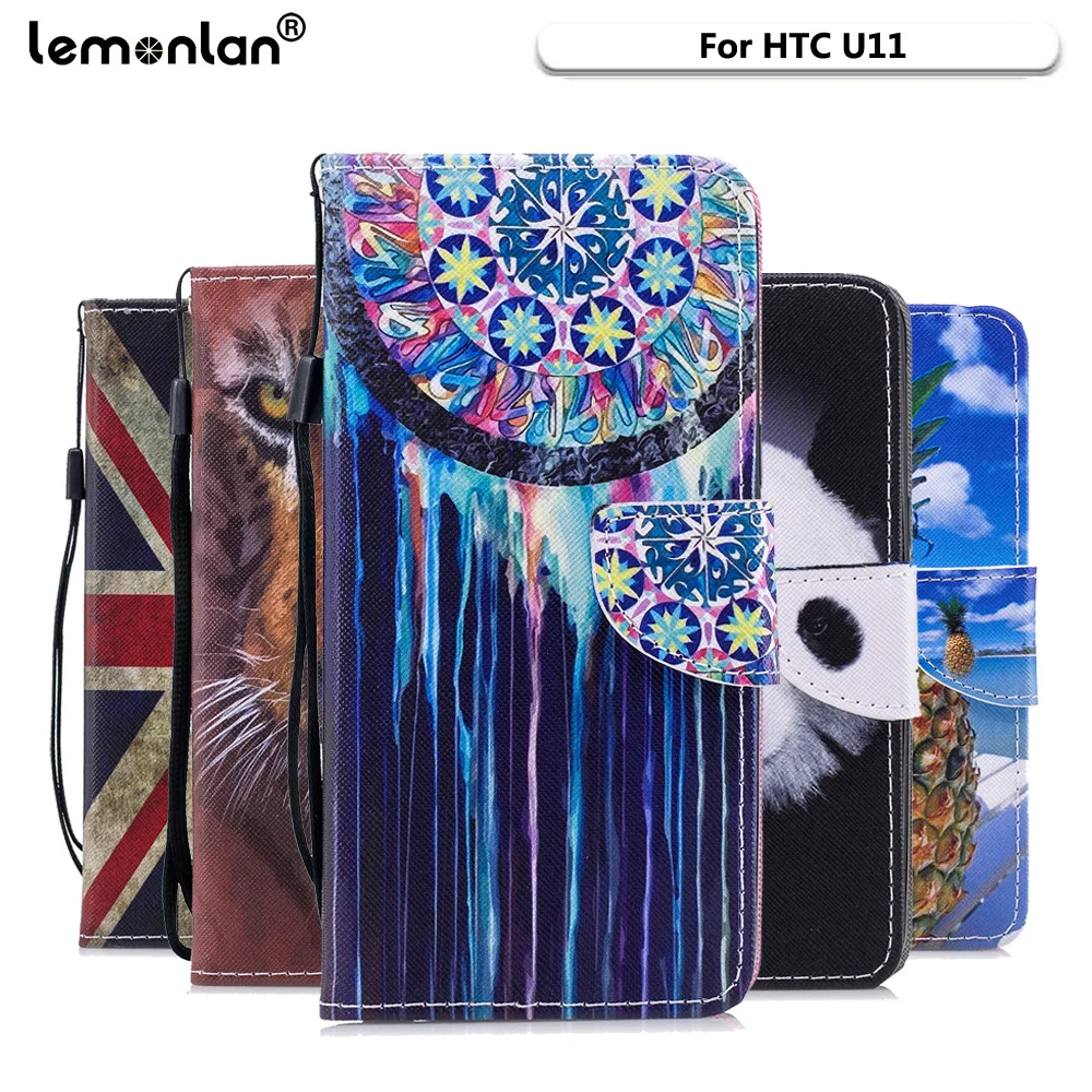 

Lemonlan For HTC U11 Case Fashion Pu leather with Soft Silicone TPU Cover Flip Capa For HTC U11 5.5inch Wallet Cover U 11